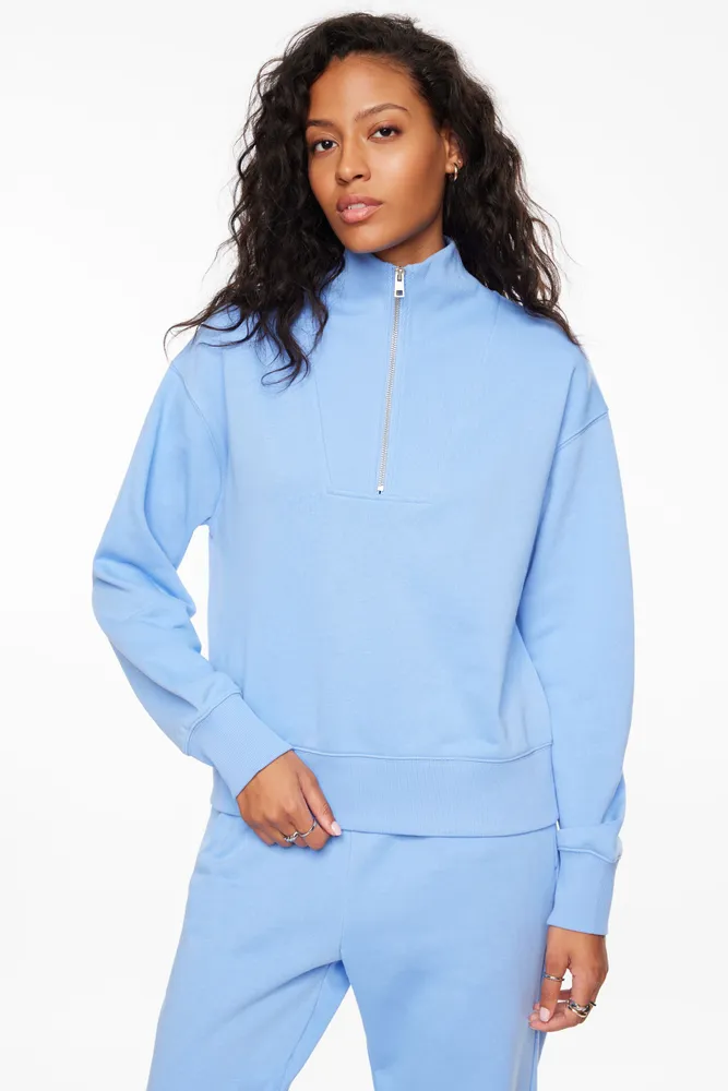 French Terry Quarter Zip Sweatshirt