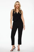 Slim Pintuck Ankle Pants