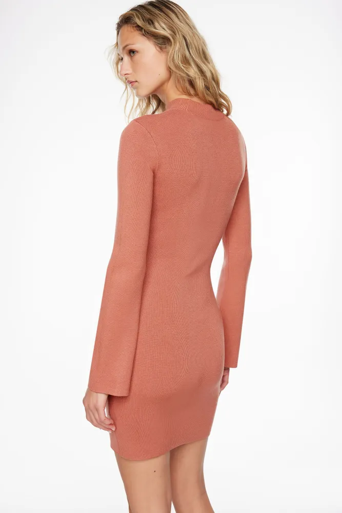 Mock Neck Sweater Mini Dress