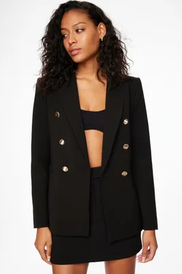 Fitted Double Breasted Blazer