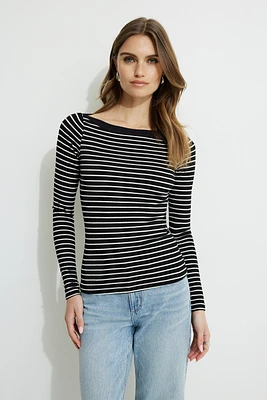 Ribbed Long Sleeve T Shirt