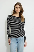 Ribbed Long Sleeve T Shirt