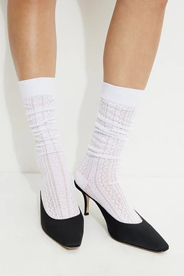 Pointelle Knee High Socks