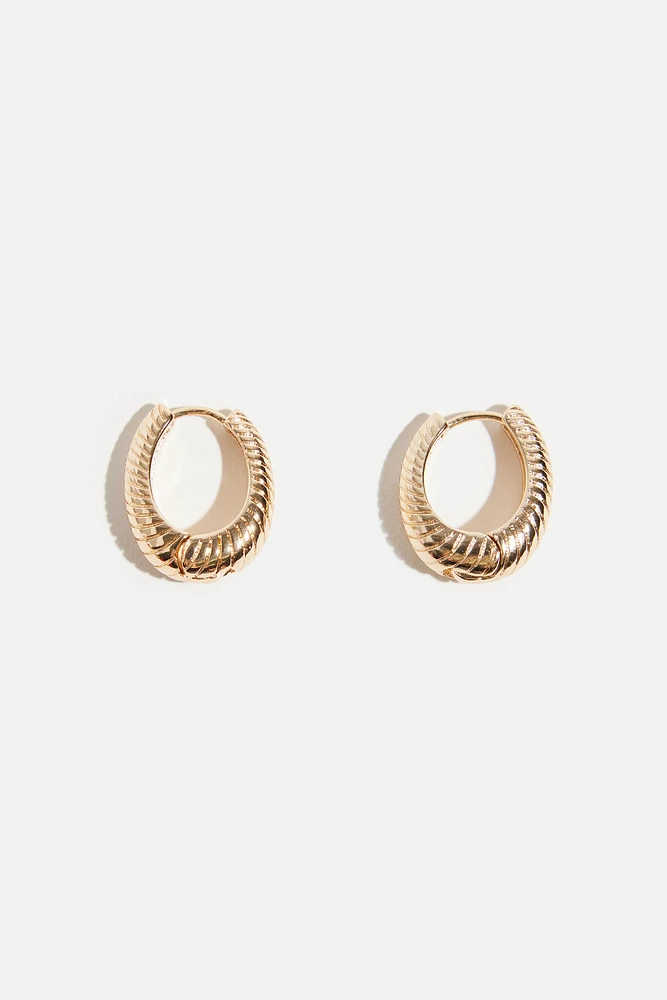 Mini Textured Hoop Earrings