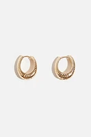 Mini Textured Hoop Earrings