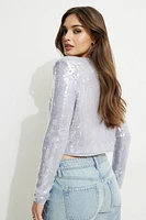 Sequin Crewneck Top