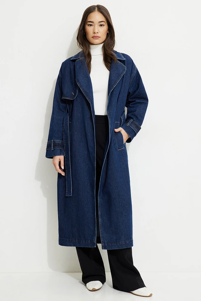 Denim Trench Coat