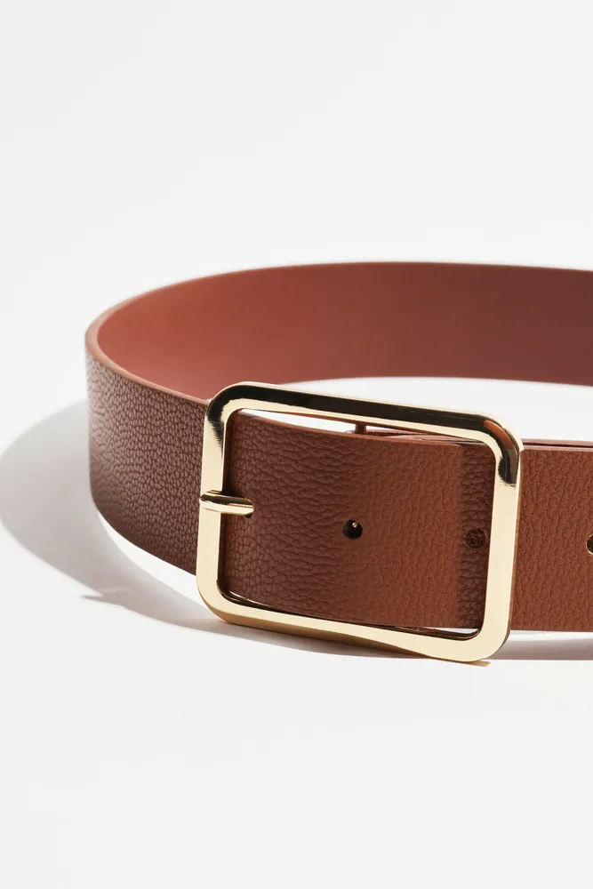 Rounded Square Buckle Belt