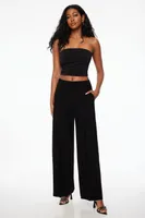 Pleated Wide Leg Pants