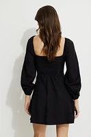 Amelie Balloon Sleeve Mini Dress