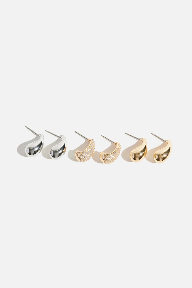 3-Pack Mini Drop Earrings