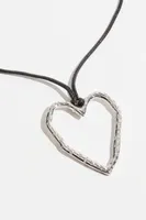 Scrambled Outline Heart Necklace