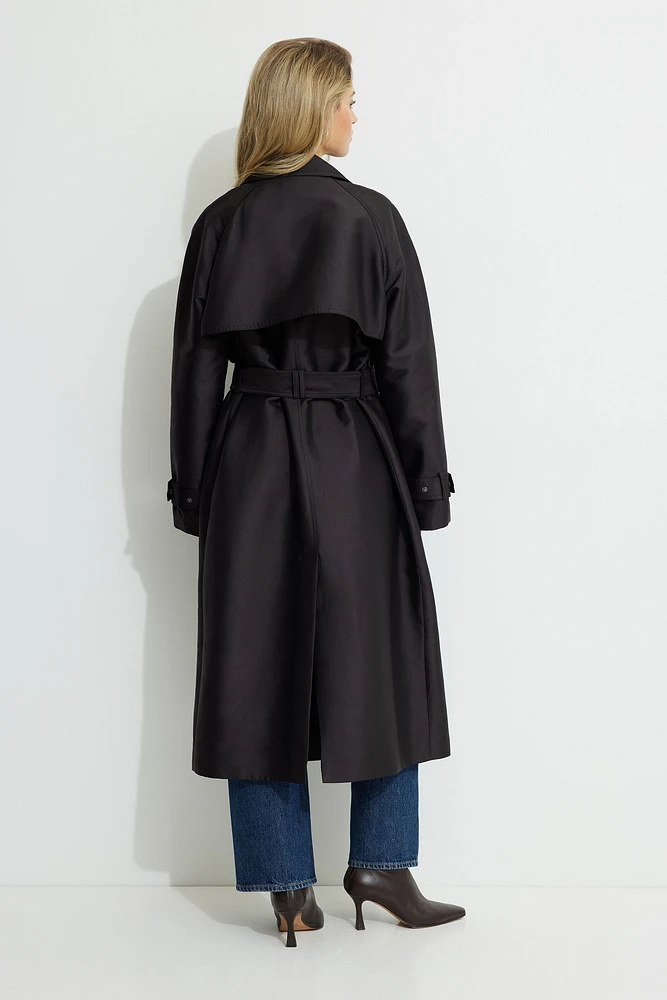 Sateen Trench Coat