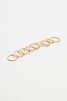 9-Pack Delicate Gemmed Rings