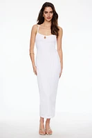 Sheer Keyhole Cami Midi Dress