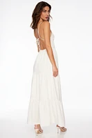 Open Back Linen Maxi Dress