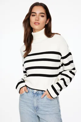 Cropped Turtleneck Sweater