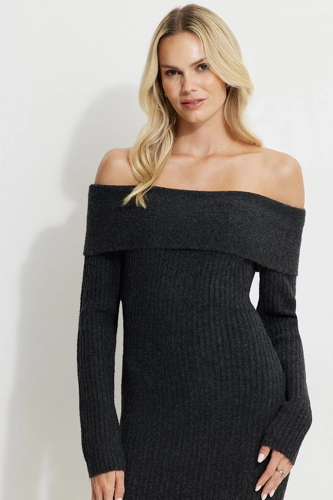 Heavenlyarn™ Off Shoulder Mini Dress