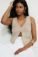 Veste en tricot à ouverture