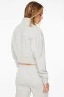 Cropped Zip Up Sweatshirt