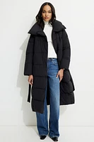 Belted Maxi Puffer Coat