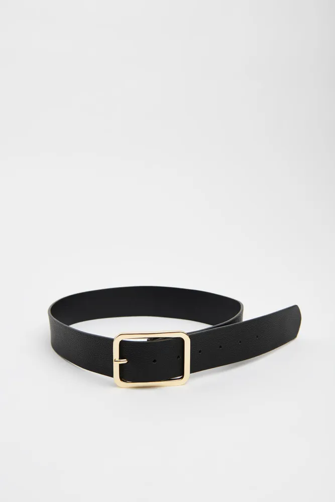 Rounded Square Buckle Belt