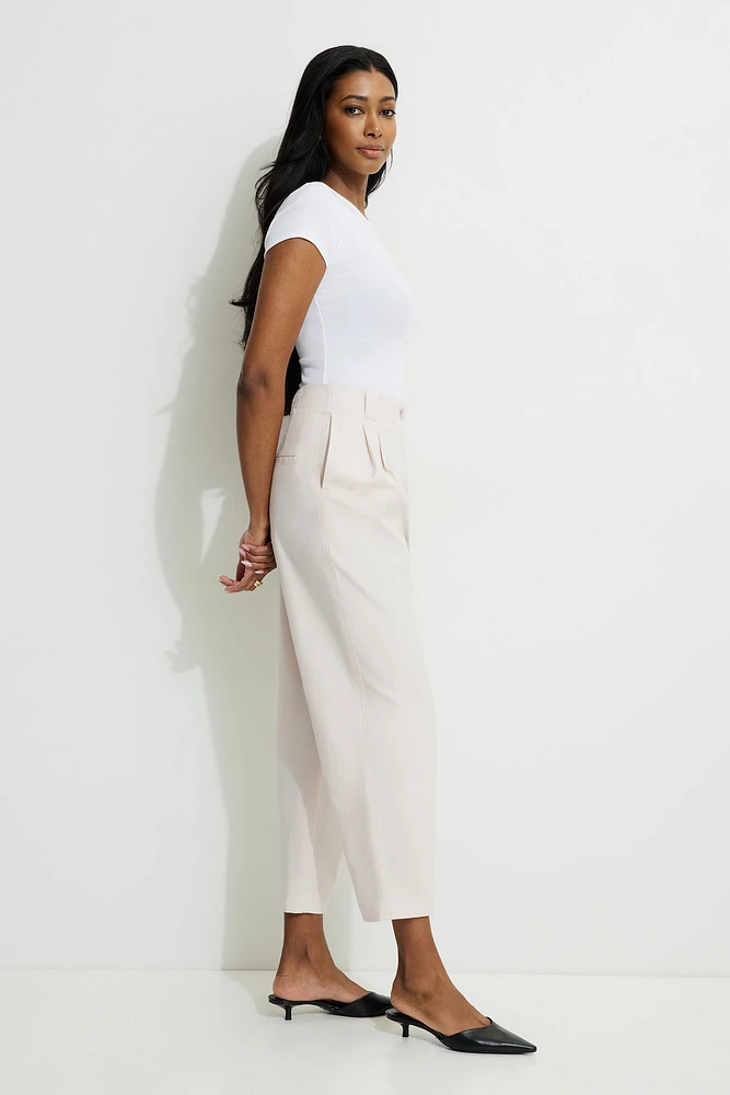 Straight High Waist Ankle Pants