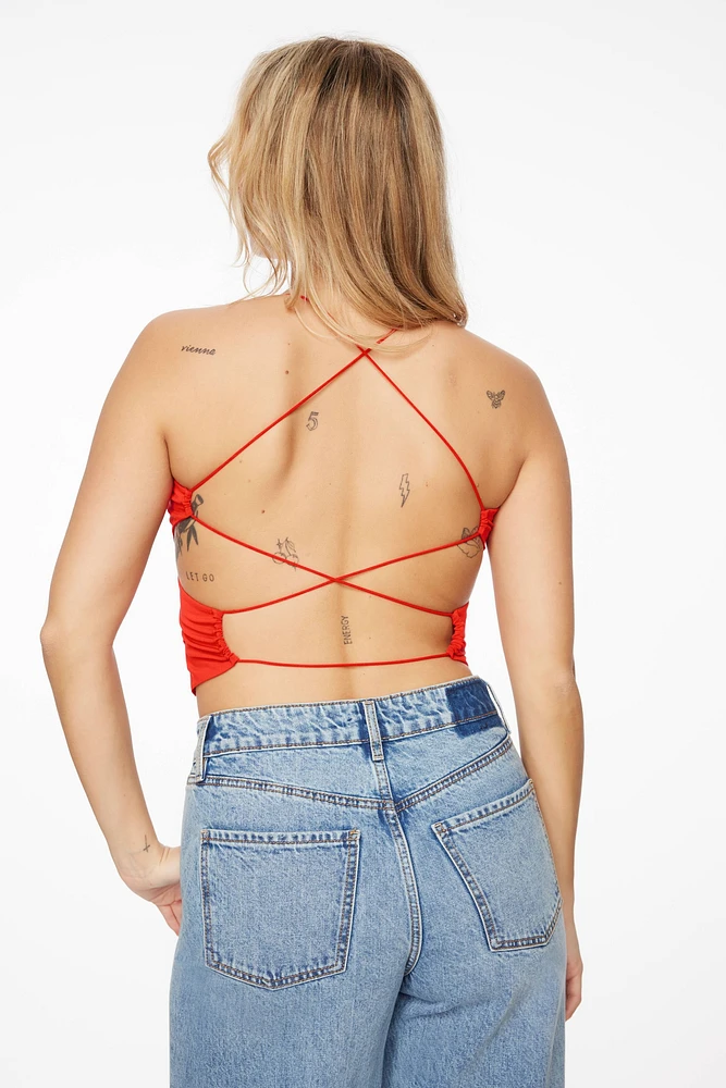 Criss Cross Open Back Top