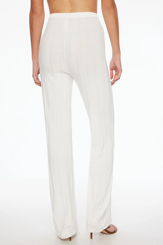 Pointelle Wide Leg Pants