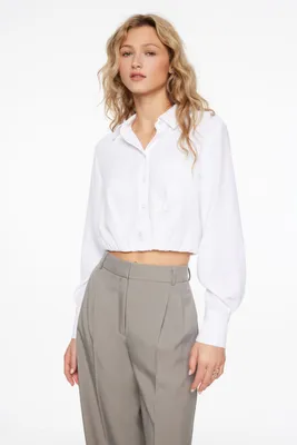 Bailey Cropped Button Up Shirt