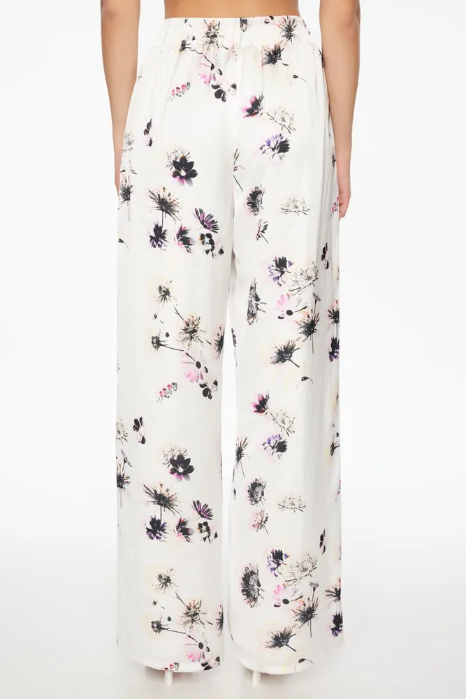 Heidi Printed Satin Wide Leg Pants