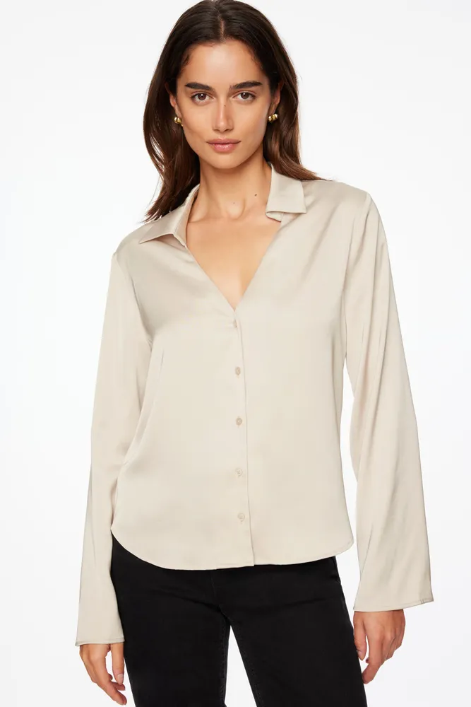 Piper Long Sleeve Satin Shirt