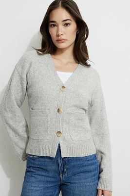 V Neck Button Cardigan