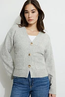 V Neck Button Cardigan