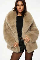 Faux Fur Midi Jacket