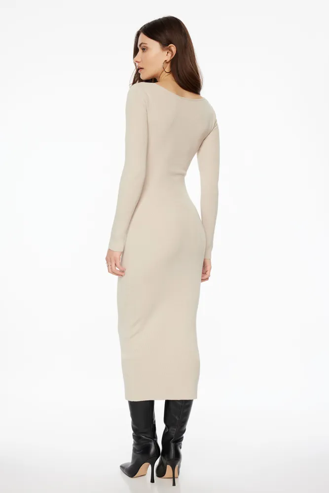 Twisted Cutout Midi Dress