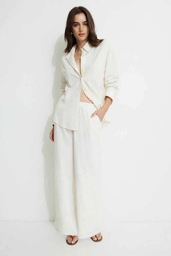 Leo Wide Leg Linen Pants