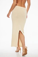 Semi Sheer Column Midi Skirt