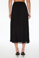 Laure Pleated Chiffon Maxi Skirt