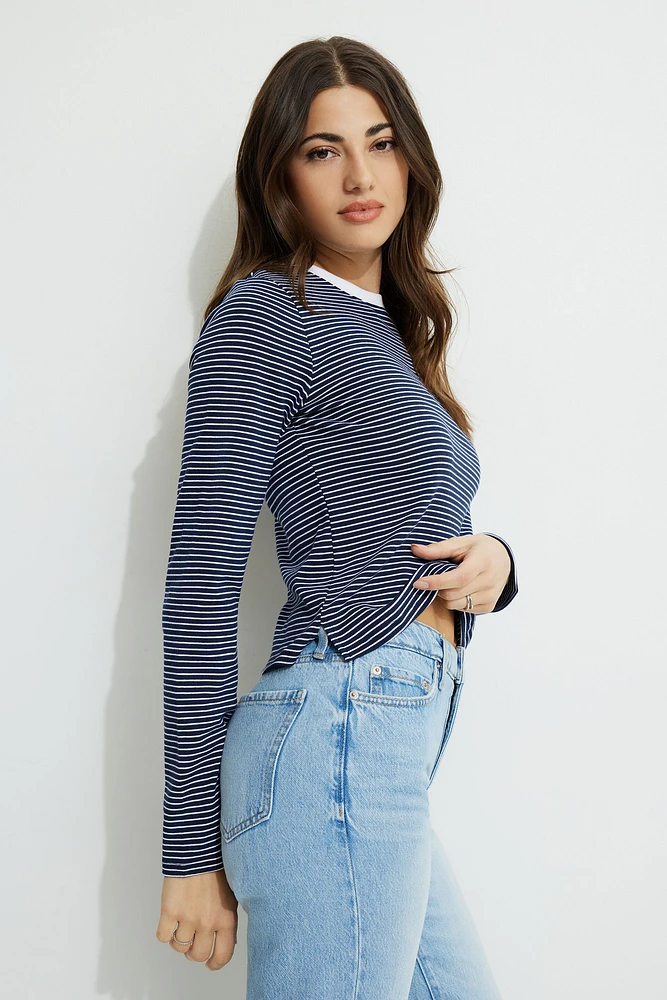 Striped Long Sleeve T Shirt