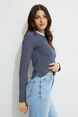 Striped Long Sleeve T Shirt