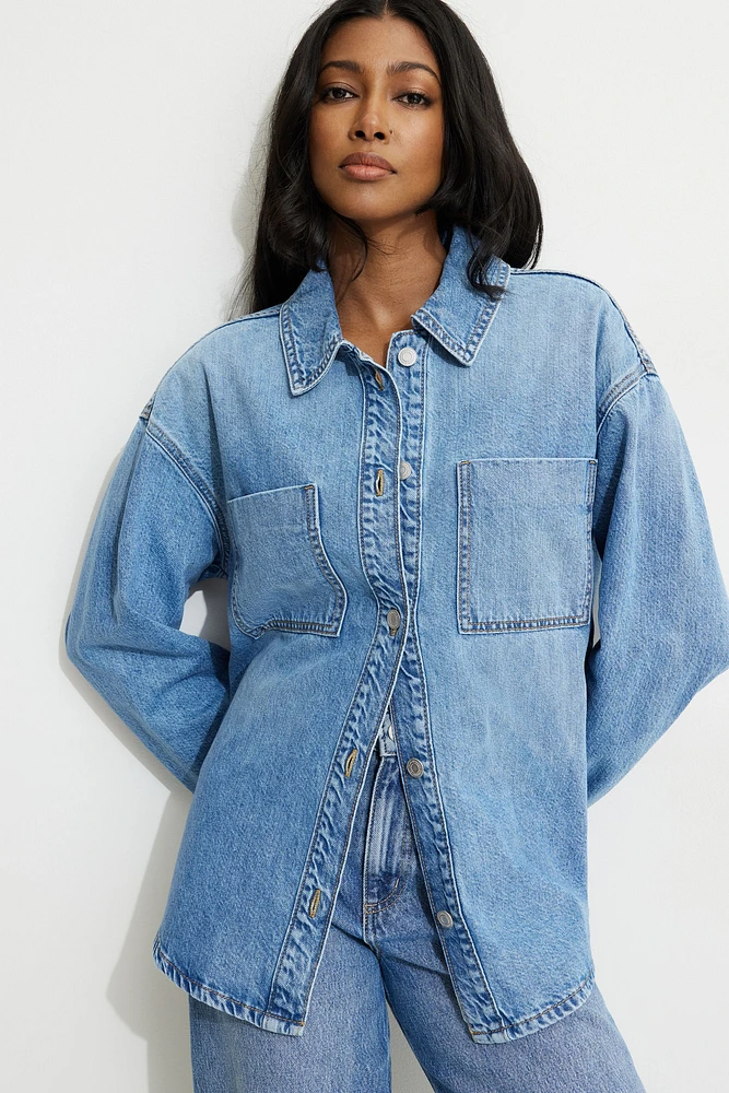 Buttoned Denim Overshirt