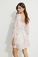 Amelie Balloon Sleeve Mini Dress