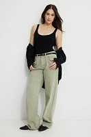 Ribbed Scoop Neck Bodysuit