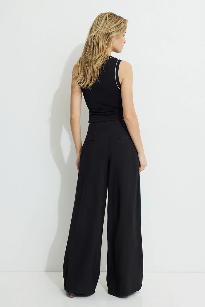 Wide Leg Drawstring Pants