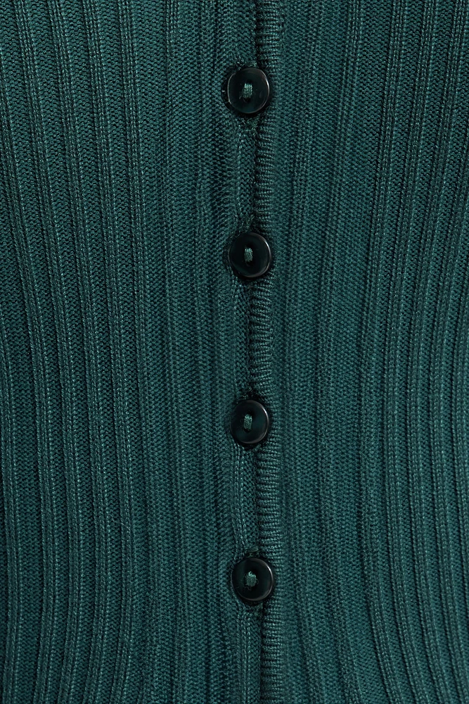 Ribbed Flyaway Cardigan