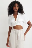 Twist Front Cropped Top