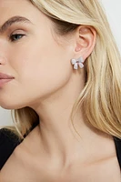 Micropavé Gem Bow Studs