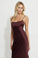 Amira Satin Maxi Slip Dress