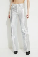 Metallic Heidi Wide Leg Jeans